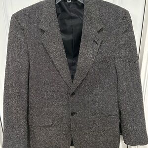 Barrington 100% Silk Sportcoat Men’s 44R Two Button Single Vented black/white
